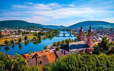The Medieval town of Miltenberg on the River Main, Bavaria The Medieval town of Miltenberg on the River Main, Bavaria